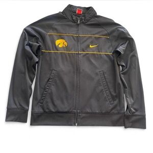 Iowa Hawkeyes Nike Black zip up fleece lined Jacket size small